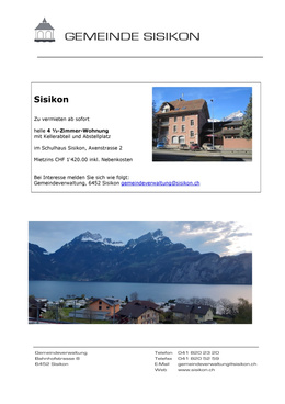 Inserat Wohnung Schulhaus_2022 Inserat Wohnung Schulhaus