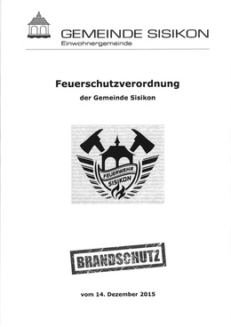 Feuerschutzverordnung Sisikon 2015 Feuerschutzverordnung